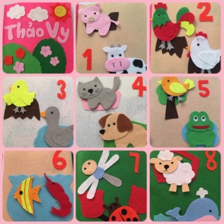 Sách vải chủ đề động vật ( hình thật)