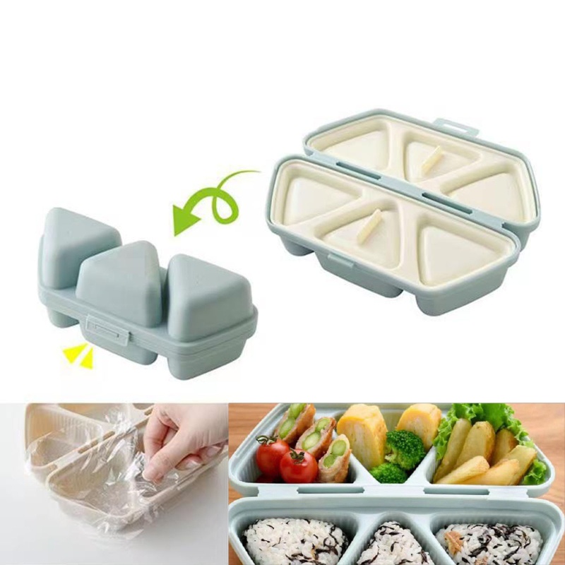 Khuôn Làm Sushi Hình Tam Giác 2 Màu Tiện Dụng Cho Nhà Bếp