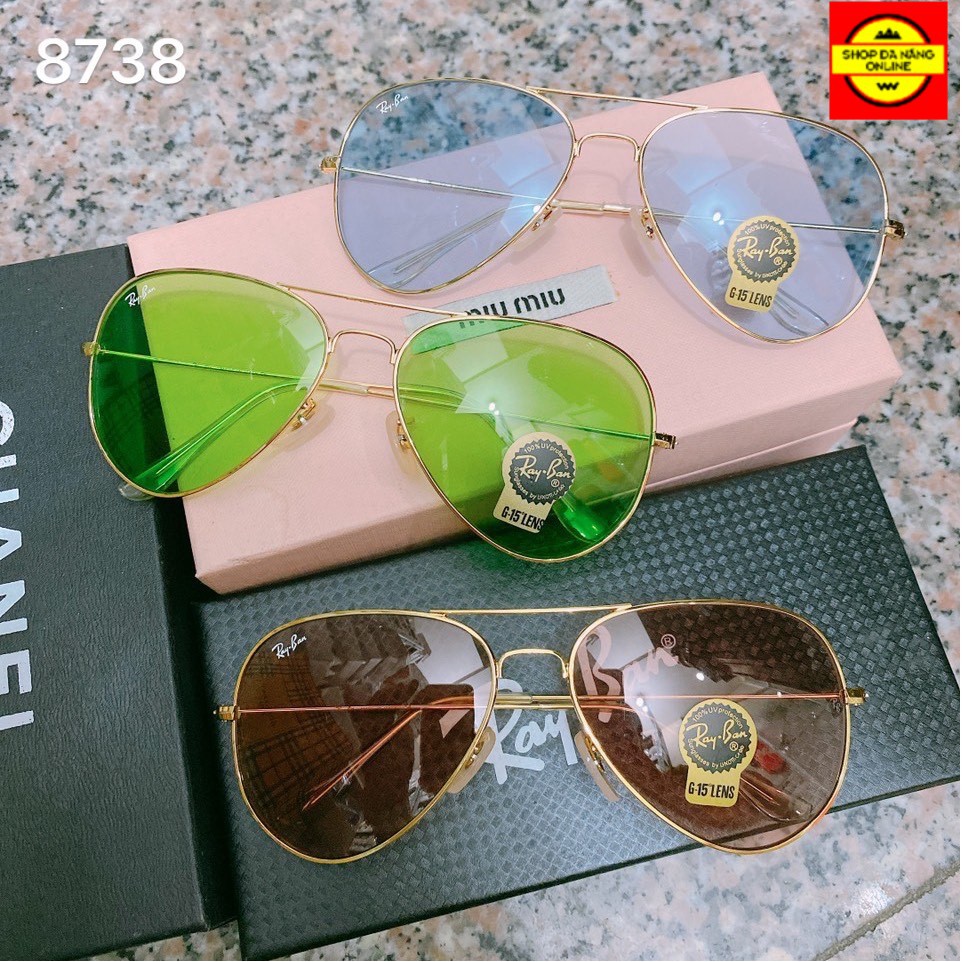 Mắt kính rayban thời trang đi đêm, ngày,có hộp đựng khăn lau kèm theo