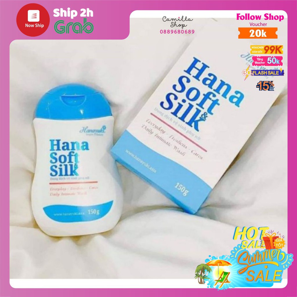 Dung dịch vệ sinh phụ nữ Hanayuki  Hana Soft Silk chính hãng