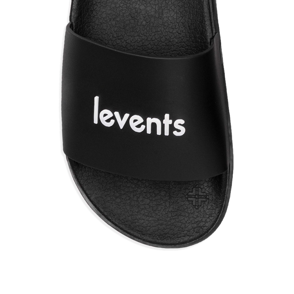 [Mã SKAMFSW175 giảm 10K đơn 50K] Dép LEVENTS® Form Chữ Nhỏ ESSENTIAL SLIPPER/ BLACK (LEVENTS Chính Hãng)