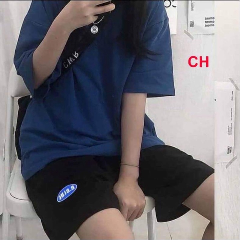 Sét áo xanh quần ngố Blue CON433