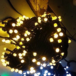 [DÙNG ĐIỆN] Dây đèn led 50m màu vàng nắnây