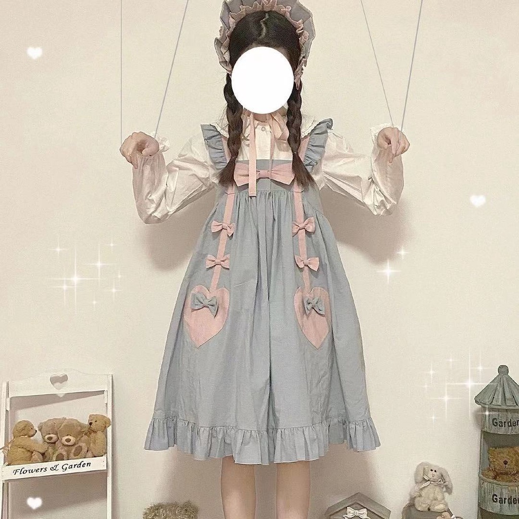 Đầm Lolita Dáng Rộng Chất Liệu Mềm Mại Dễ Thương Xinh Xắn Cho Bé
