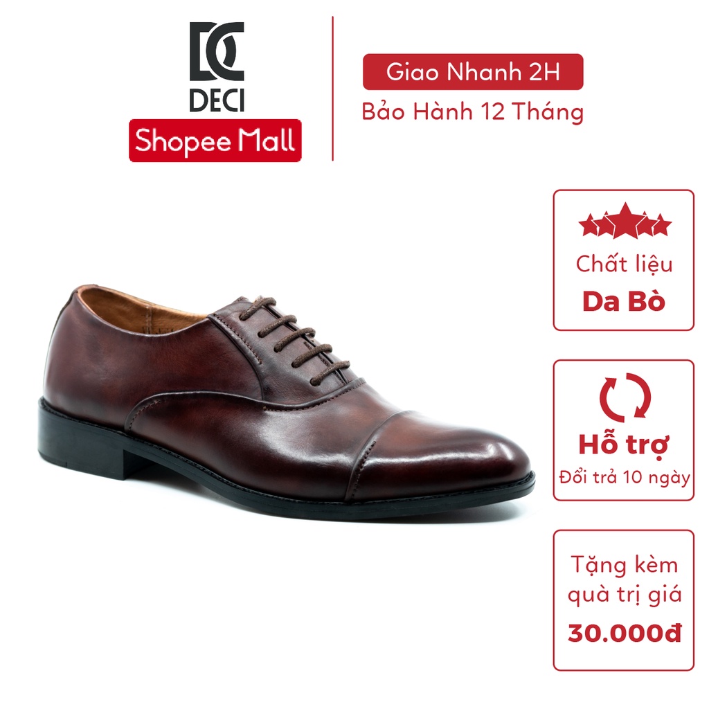 Giày tây công sở DECI màu patina dòng Cao Toe Oxford BROGUE 18