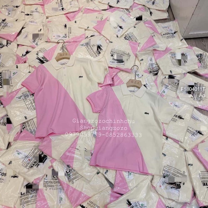 Áo polo cá sấu phối màu cổ bẻ