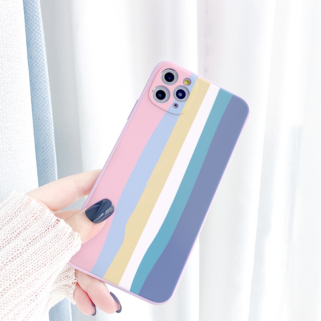 Ốp lưng iphone Cầu vồng cạnh vuông 5/5s/6/6plus/6s/6splus/7/7plus/8/8plus/x/xr/xs/11/12/pro/max/plus/promax