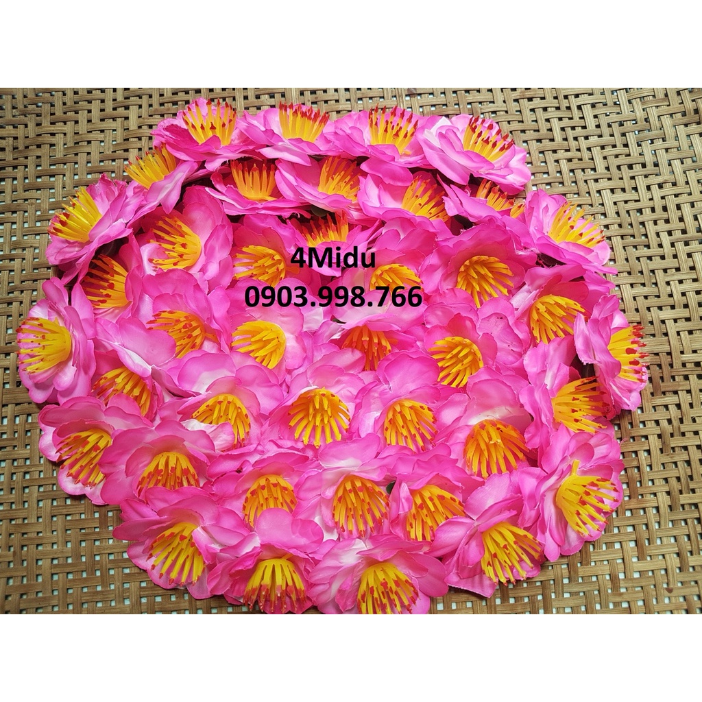 Hoa mai hoa đào giả sét 100gr- phụ kiện trang trí Tết