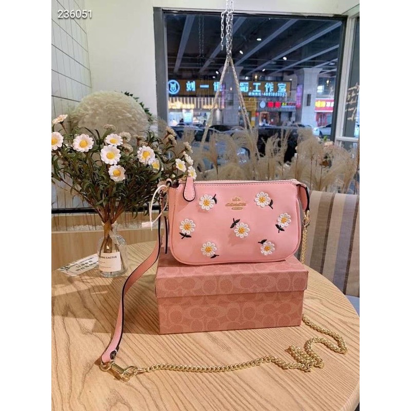 Túi đeo chéo COACH thêu hoa cao cấp 2021