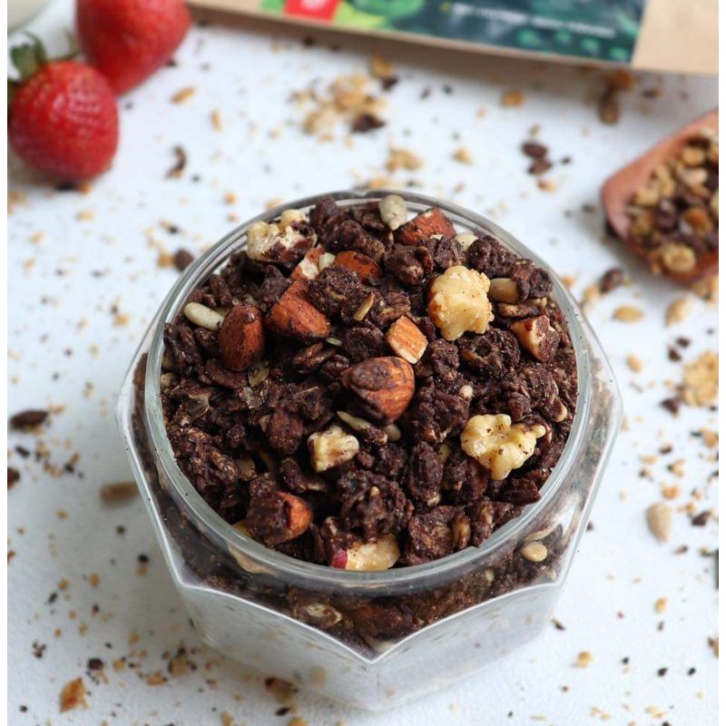 Ngũ Cốc Ăn Kiêng Granola Healthy Siêu Hạt Vị Socola.Giàu hạt, không tinh bột, không đường chuẩn eat clean