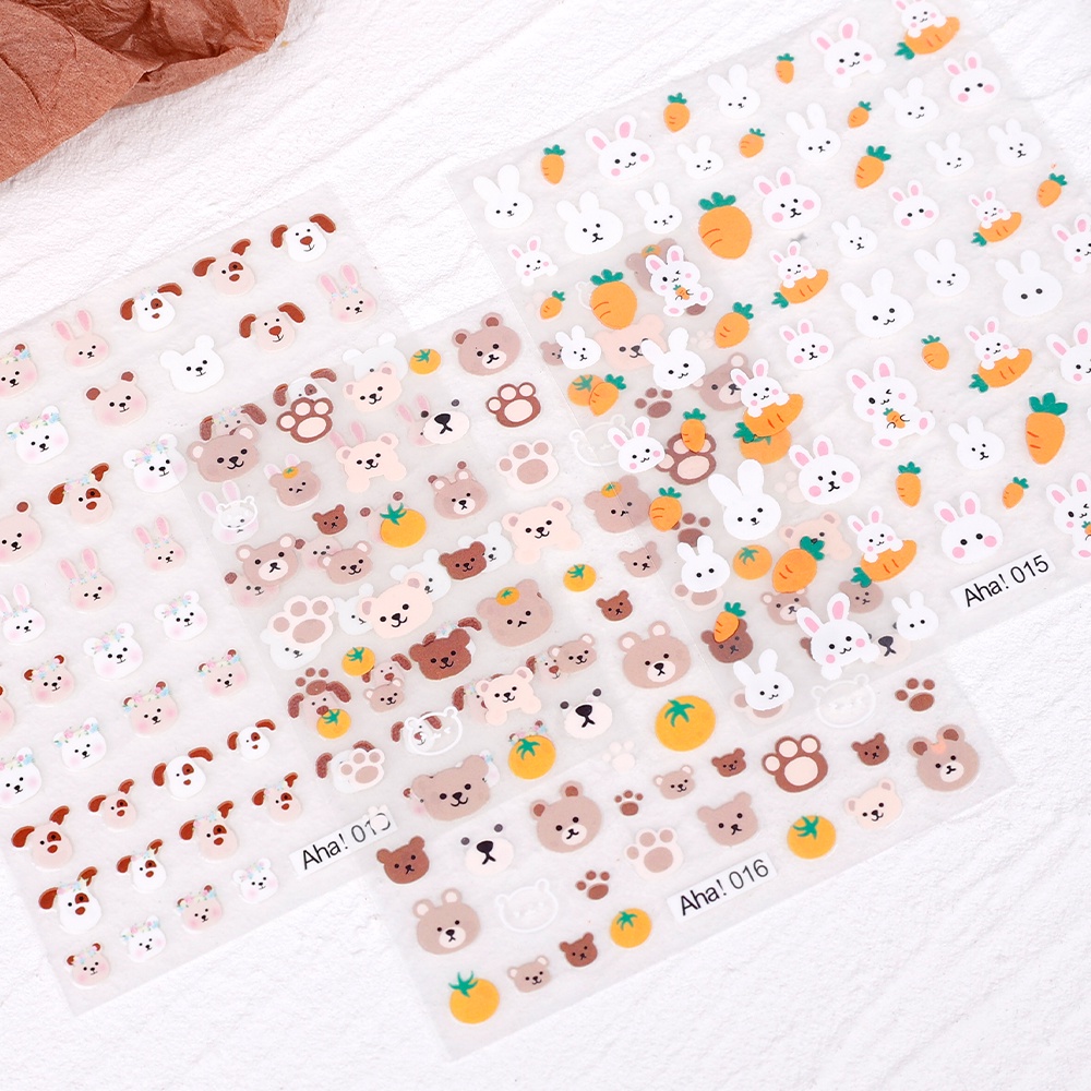 Miếng Dán Trang Trí Móng Tay Chống Nước Họa Tiết Hoạt Hình Dễ Thương