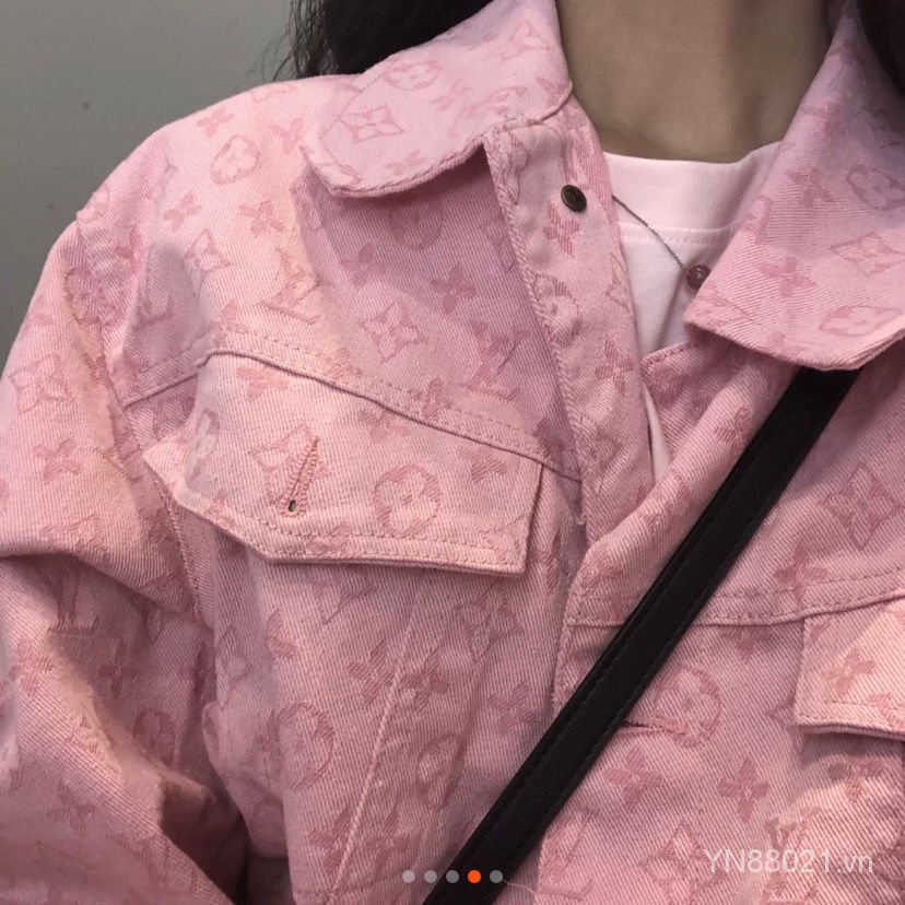 Hàng có sẵn! Áo sơ mi cổ chữ V cài nút LOUIS VUITTON thời trang mùa hè