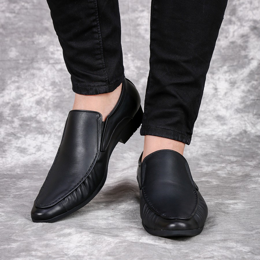 Giày nam công sở, giày lười nam da bò thật IS015, da mềm, đi êm, phong các lịch sự phù hợp 4 mùa