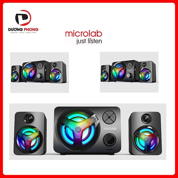 Loa Microlab U210 Có Bluetooth 5.0, USB, SD Card, FM, Đèn LED nổi bật - BH 12 tháng Chính hãng