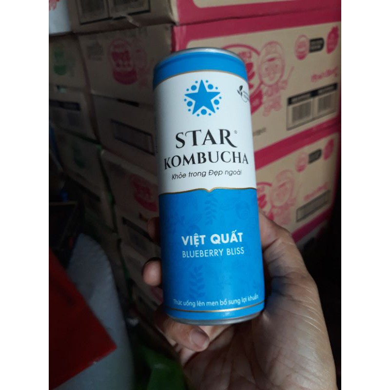 Lốc 6 lon đủ vị thức uống lên men bổ sung lợi khuẩn STAR KOMBUCHA (250ml/lon)