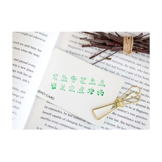 Set 12 Con Dấu Trang trí Planner, nhật ký, handmade