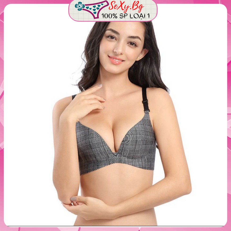 Áo ngực áo lót su không gọng nâng ngực 3 phân kẻ caro Sexy.Bg | BigBuy360 - bigbuy360.vn