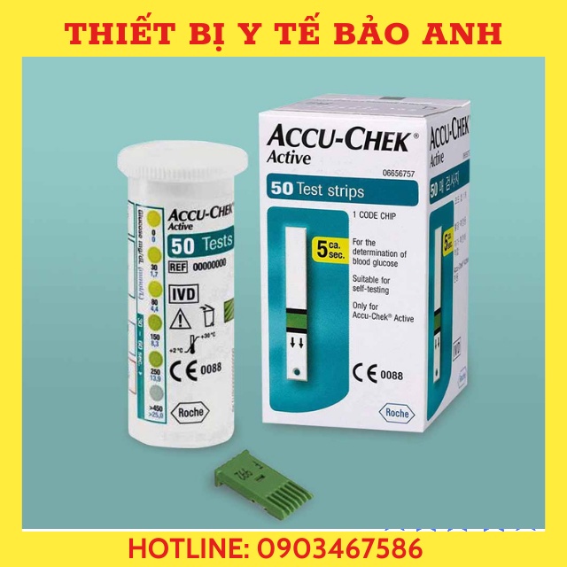 Que Thử Đường Huyết Accu-Check Active [Hộp 50 Que]