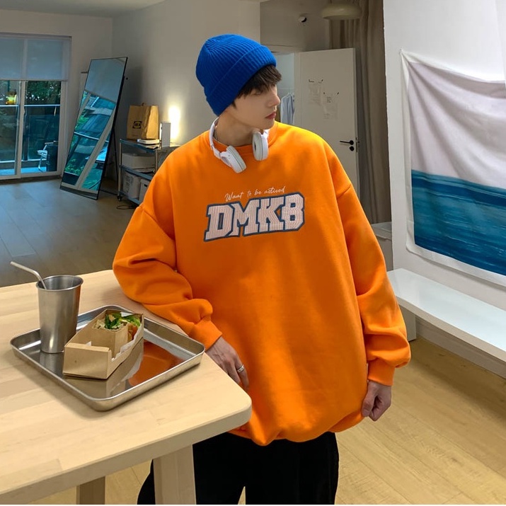 Áo nỉ tay dài cổ tròn plus size thời trang thu đông cho nam