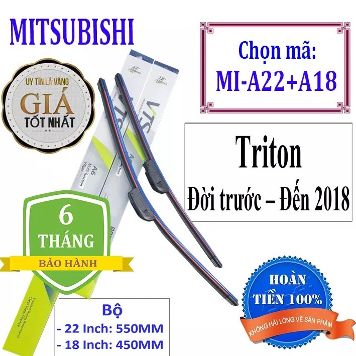 Cần gạt nước ô tô Mitsubishi Triton Đời trước - Đến 2018 - Và các dòng xe khác của hãng Mitsubi - vo2_store