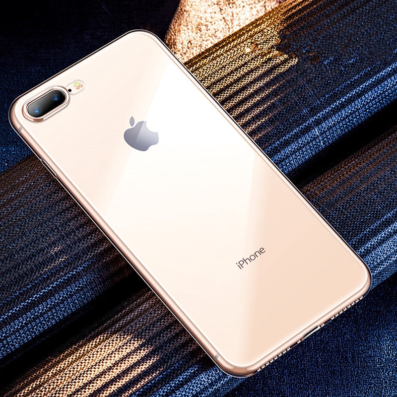 Ốp điện thoại silicon TPU mềm siêu mỏng sang trọng cho iPhone X XS 8 7 6 s Plus XR XSMax 8Plus 7Plus 5S 5 SE