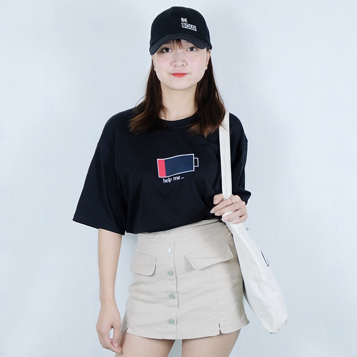 Áo thun unisex X WEAR hình Pin năng lượng cotton co giãn 4 chiều TBSA04