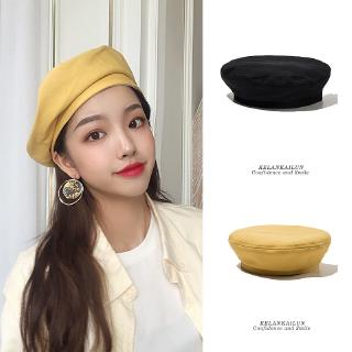 Mũ beret vải nỉ thoáng khí phong cách retro