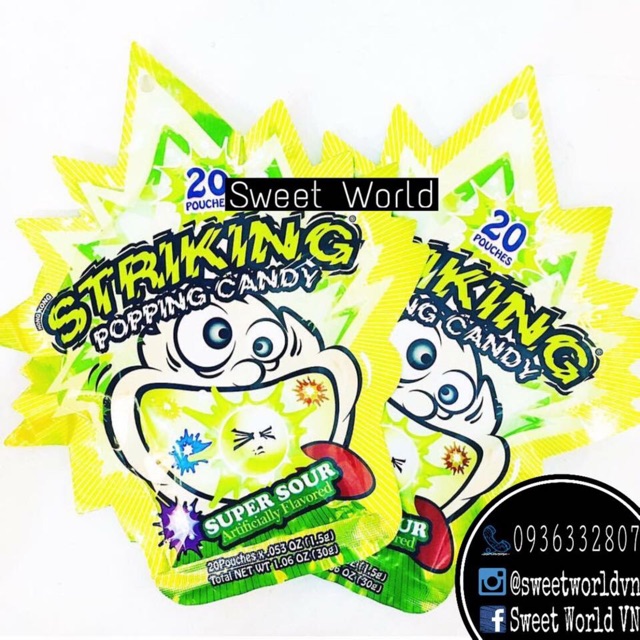 Kẹo nổ Striking Popping Candy (30g) - Úc
