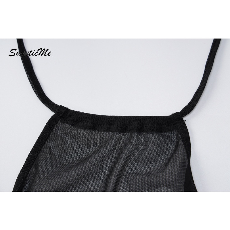 Đầm Nữ Phối Lưới Xuyên Thấu Hở Lưng Quyến Rũ 2022