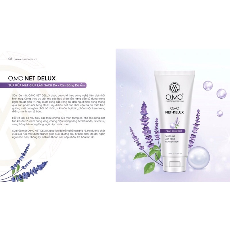 Sữa rửa mặt OMC 150g sạch sâu cân bằng PH cho mọi loại da đặc biệt là da nhạy cảm và dầu mụn
