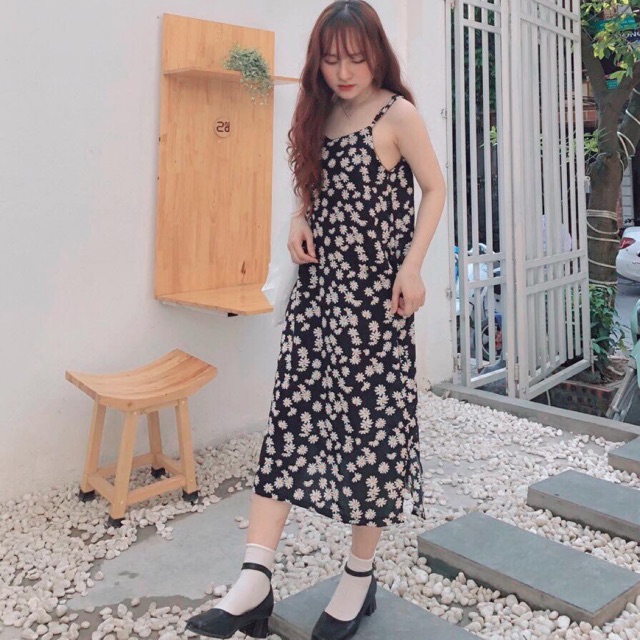 VÁY HOA CÚC NHÍ 2 DÂY (Cộng 2% phí)