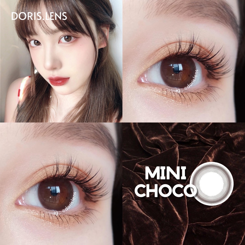 Kính Áp Tròng DORIS.LENS - MINI CHOCO Nâu Giãn Nhẹ 14.0mm Lens Mắt Nâu Choco Tự Nhiên 0 Đến 10 Độ Lệch Độ