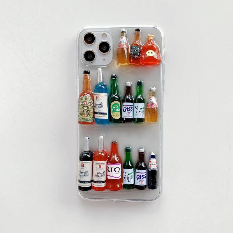 Ốp Điện Thoại Hình Chai Rượu 3D Sáng Tạo Cho iPhone 13 12 11 Pro MAX Mini X XS MAX XR SE 2022 2020 7 8 Plus
