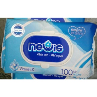 Khăn ướt newis loại 80 tờ / 100 tờ không mùi