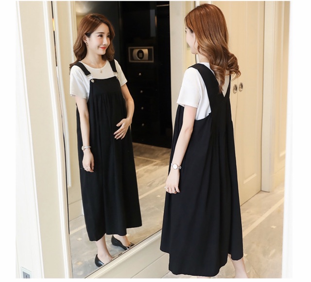 Set yếm bầu công sở dài qua gối