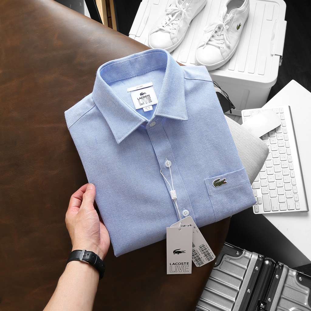 Áo sơ mi nam ngắn tay Oxford công nghệ kháng khuẩn thời trang văn phòng lịch lãm - SMLC5