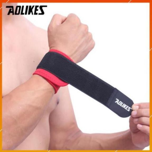 Đai cuốn cổ tay AOLIKES A 7936 (1 cái), trợ lực, hỗ trợ đẩy tạ chuyên nghiệp chuyên gym, chính hãng