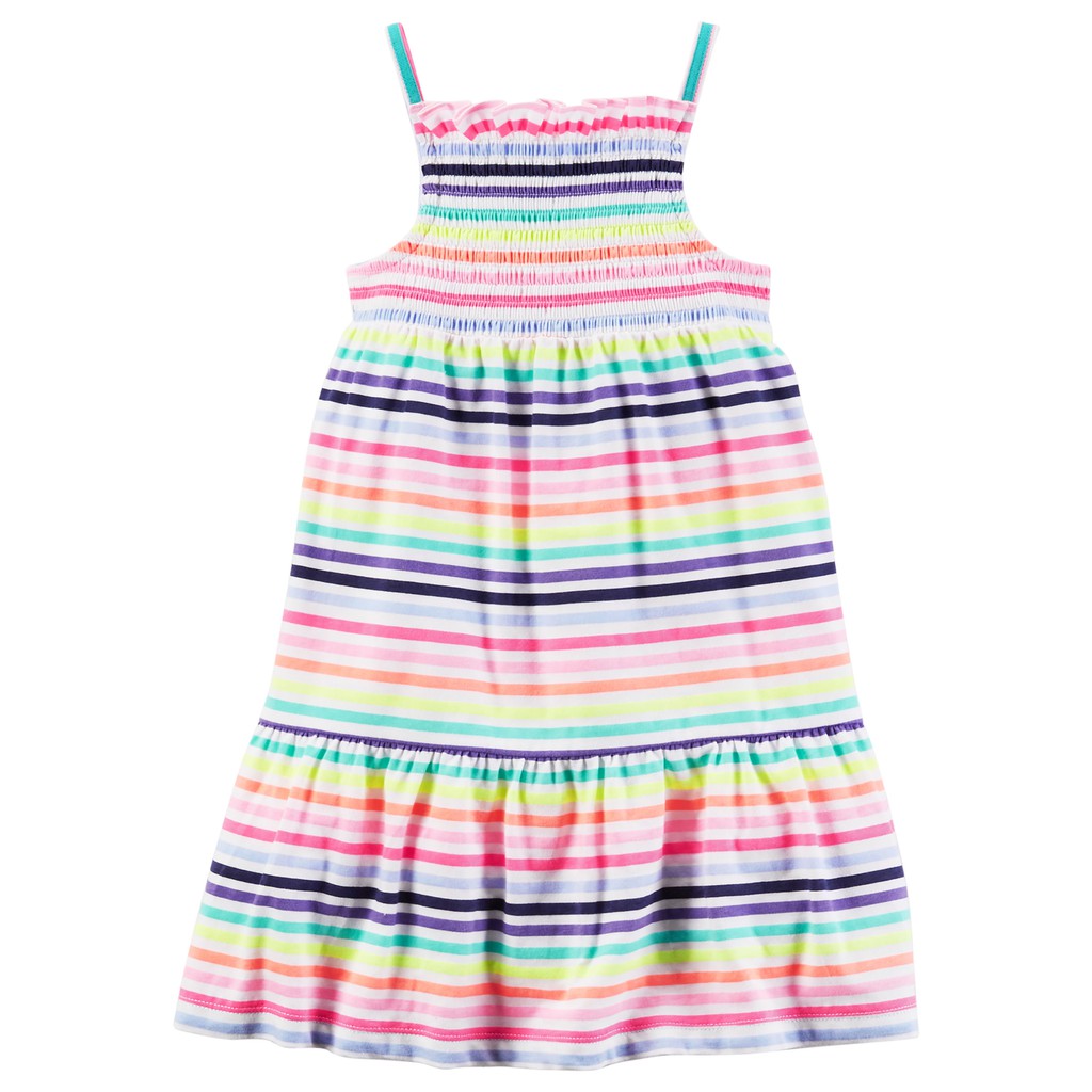 Đầm thun dây sọc ngang (2-4T) Chính Hãng Oshkosh Mỹ