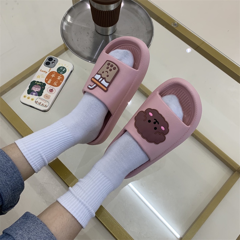 JY409- C3 - Dép  đôi nam nữ gấu Trà Sữa xinh phù hợp cặp đôi  bền chắc giá rẻ ưu đãi