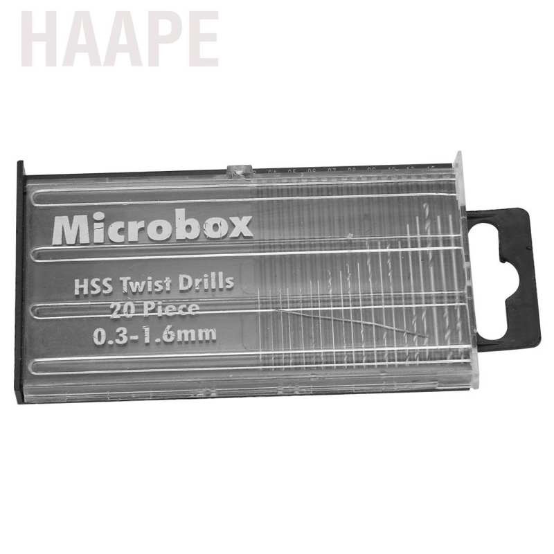 Hộp 20 mũi khoan mini Haape 0.3-1.6mm Hss