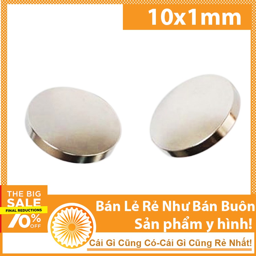 10 viên nam châm 10x1mm