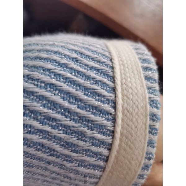 Áo khoác dạ Tweed xanh  viền trắng loại 1