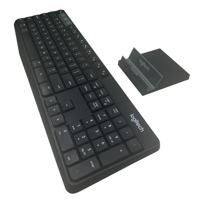 Bộ bàn phím không dây và giá đỡ Logitech K375S Multi-Device - Hàng Chính Hãng