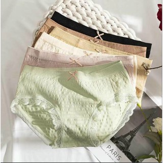 được chọn màuQuần lót cotton dệt kháng khuẩn viền ren co giãn 4 chiều Siêu