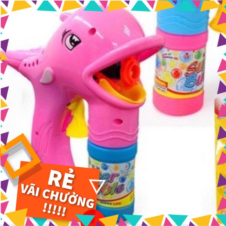 Súng bắn bong bóng xà phòng⚡ Rẻ Vô Địch ⚡ hình cá voi, không cần sử dụng pin, ăn toàn khi sử dụng