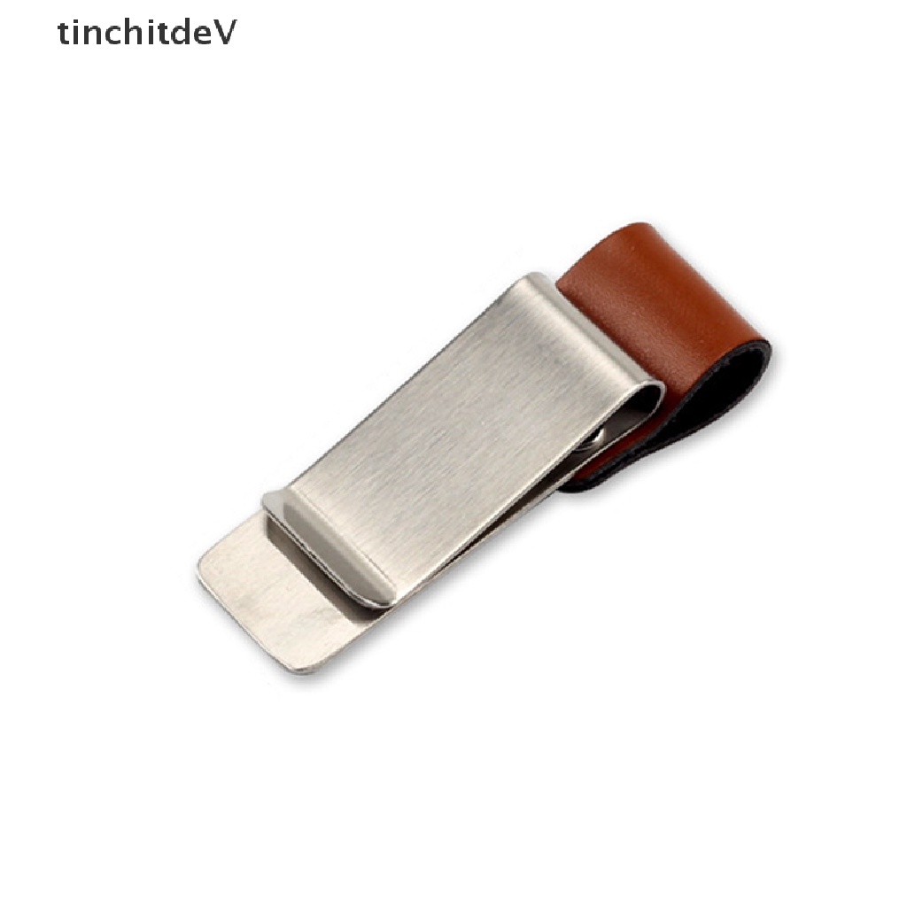 1 Kẹp Giấy / Da / Đồng Thau Bằng Thép Không Gỉ Tiện Dụng