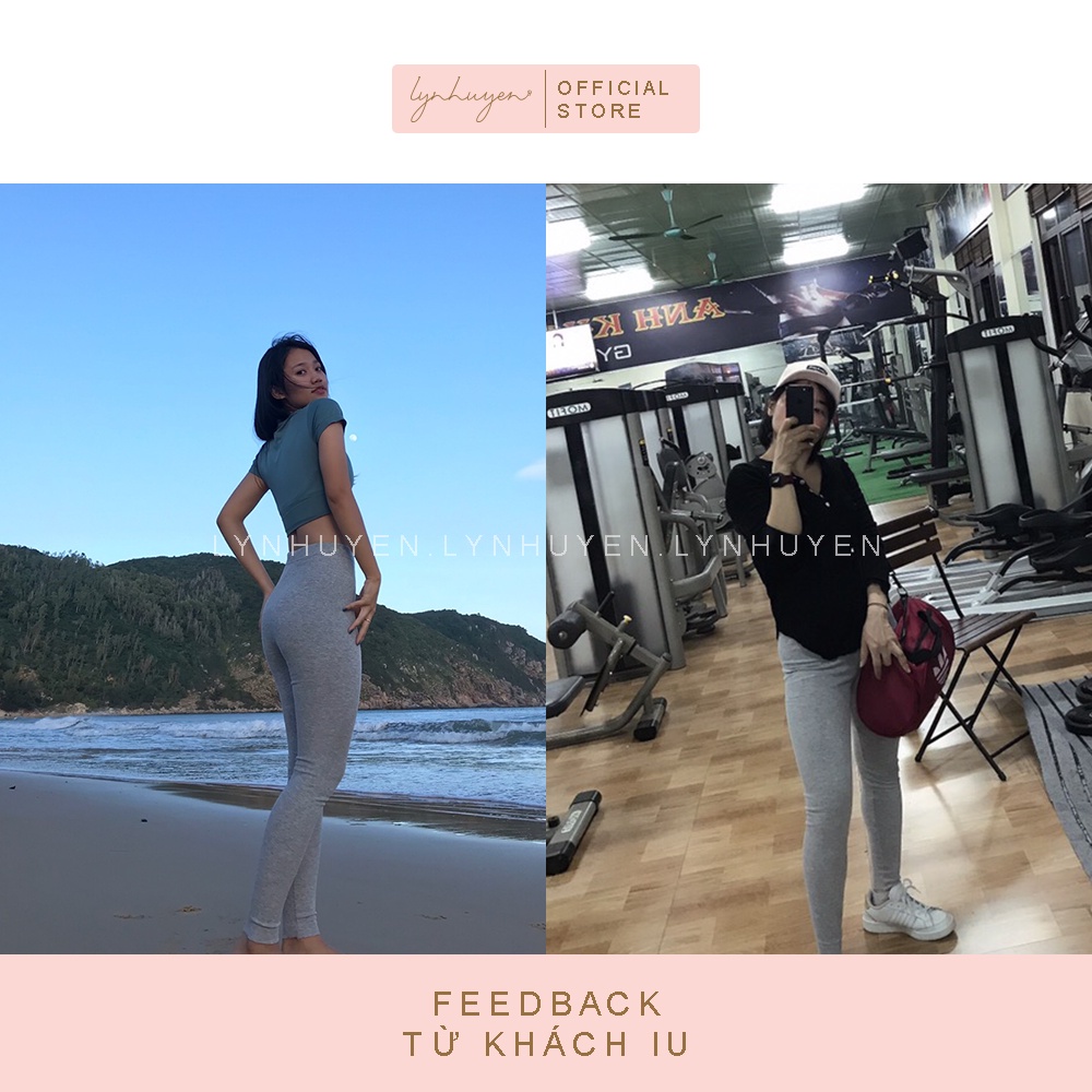 Quần Legging Nữ Dài Nâng Mông Cạp Cao Lynhuyen 3 Màu Q005