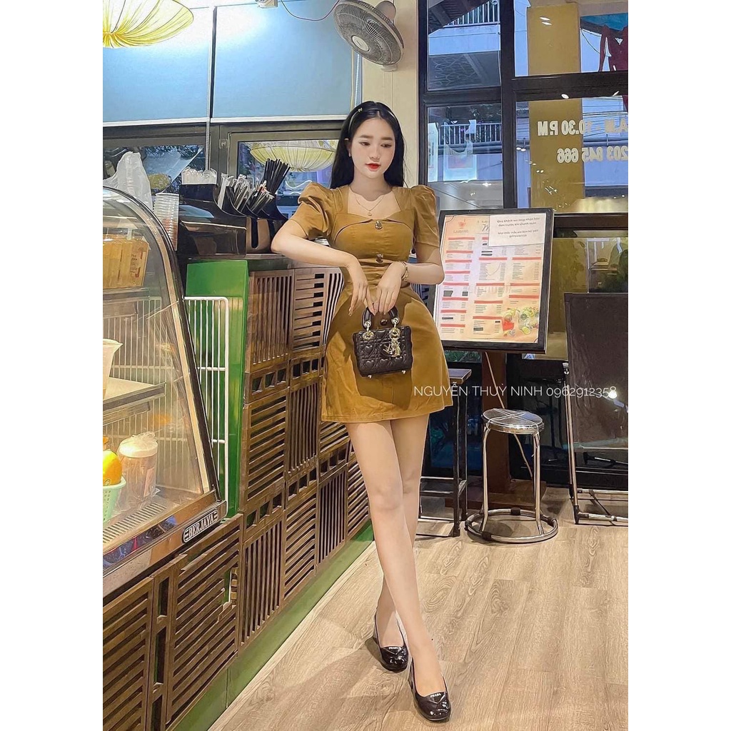 ❤️❤️ Đầm nút tay phồng❤️❤️