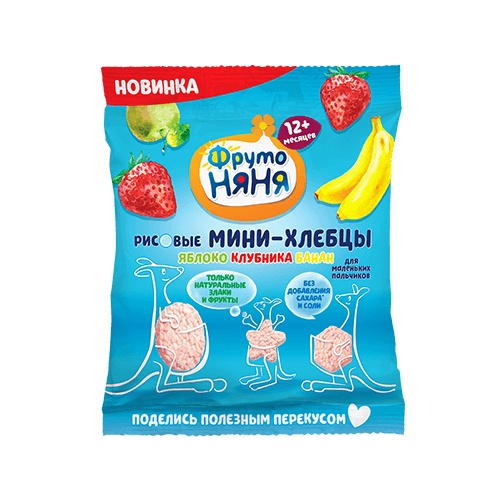 Bánh gạo ăn dặm Fruto Nyanya Nga cho bé từ 12 tháng tuổi. Date 1/2024 - Sweet Baby House