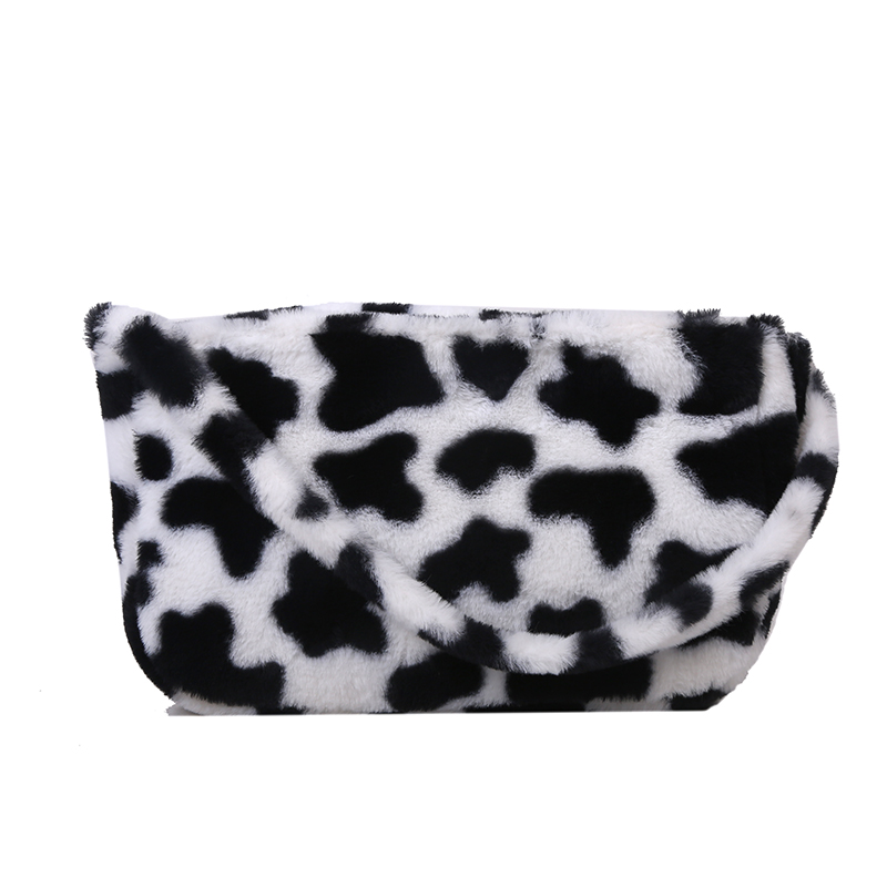 Túi xách IELGY đeo chéo vai in họa tiết bò sữa cá tính cho nữ